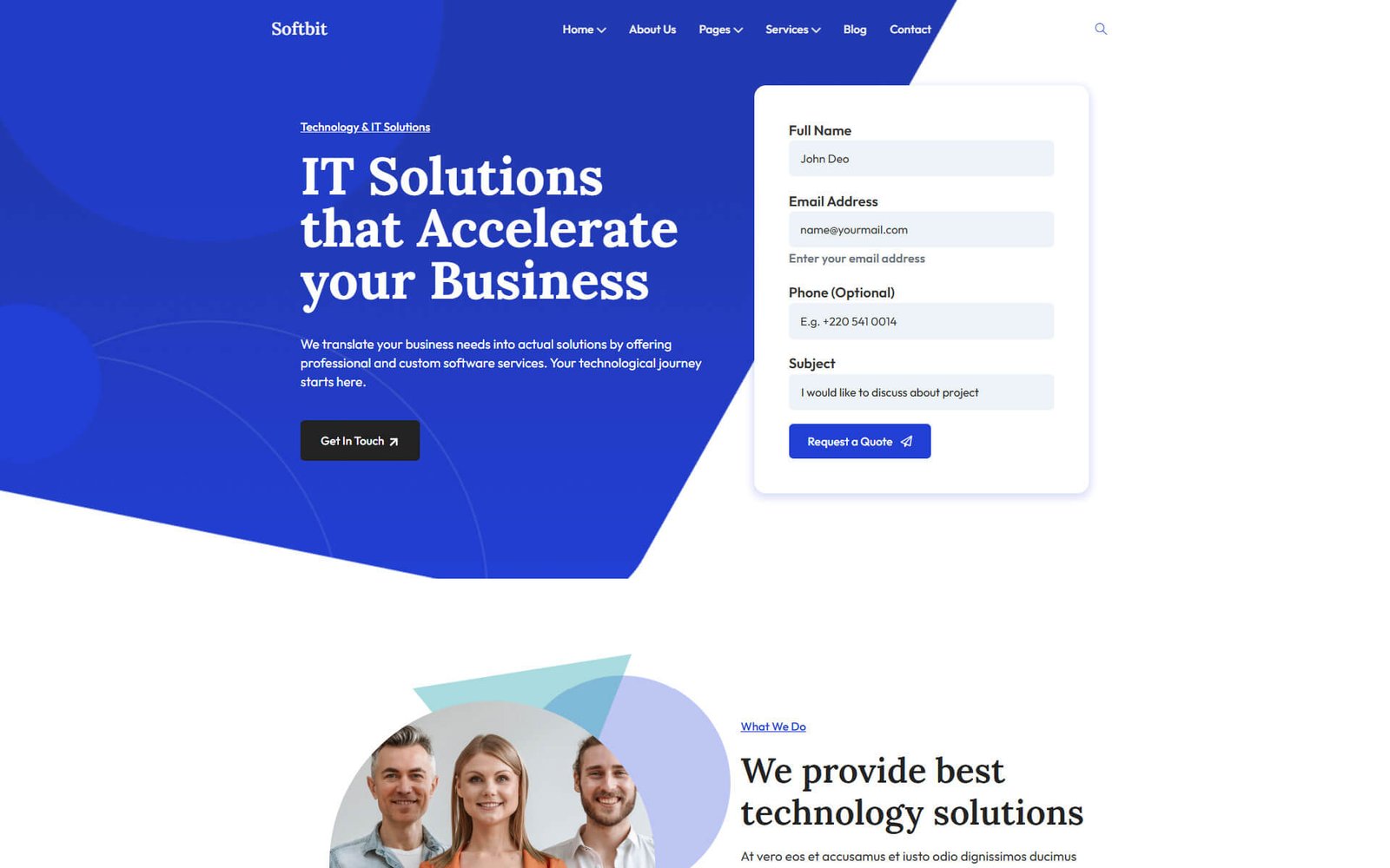 Technology & IT Solutions WordPress Theme